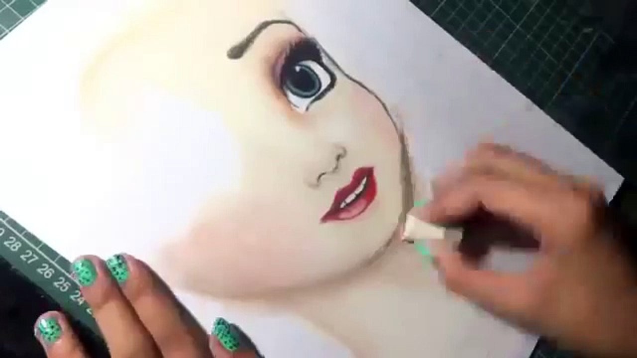 1280x720 Speed Drawing Elsa Of Frozen By Diana Diaz