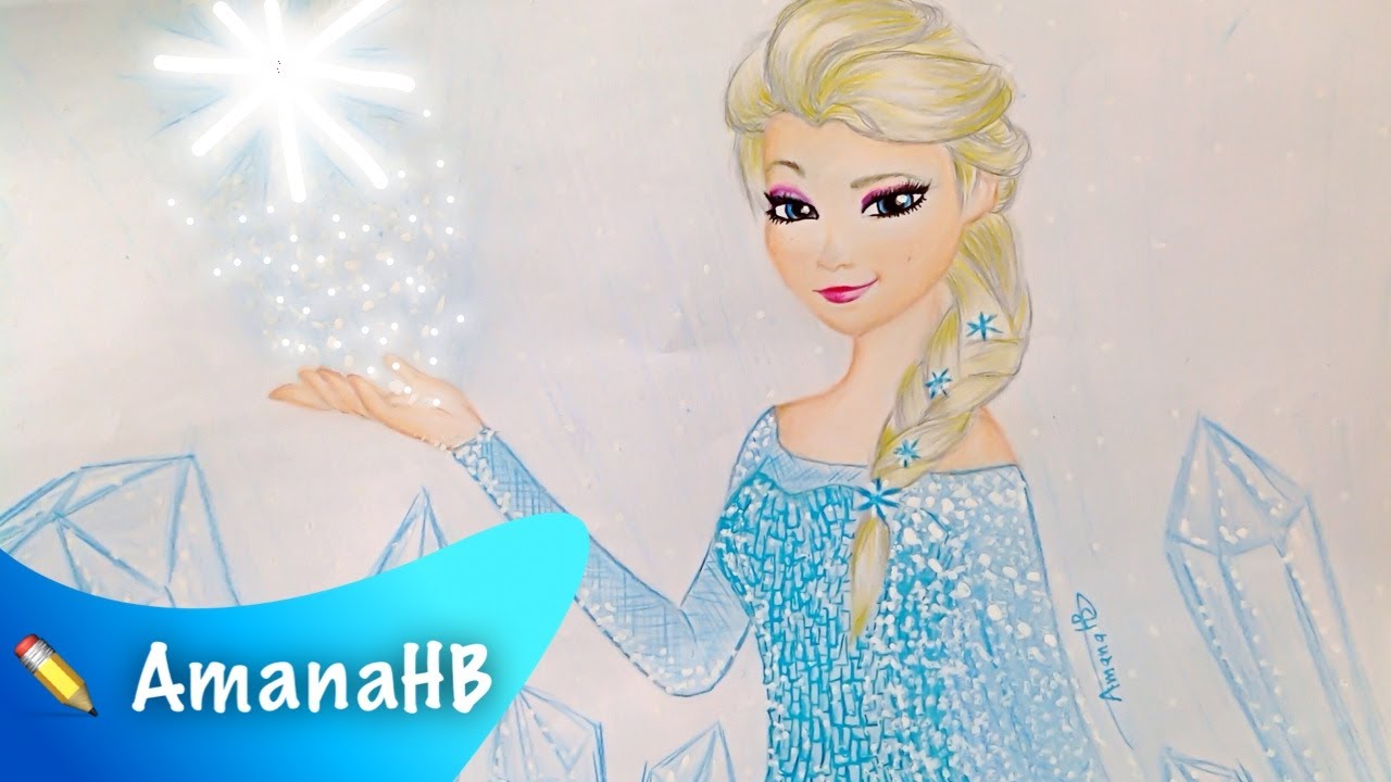 1280x720 Speed Drawing Of Elsa From Frozen
