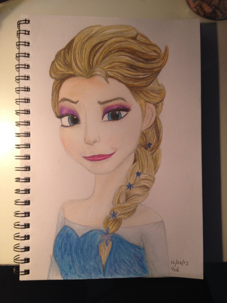 774x1032 Elsa Colour Pencil Drawing By Olive26194