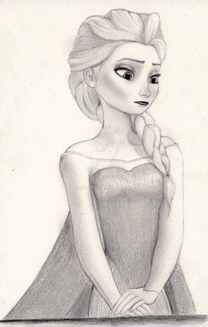 Elsa Pencil Drawing at GetDrawings Free download