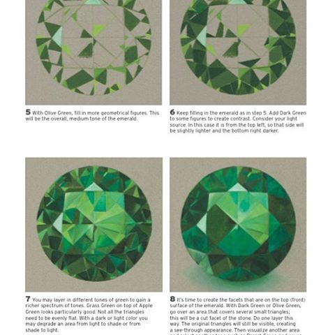 480x480 How To Draw An Emerald. From My New Book Simple Techniques