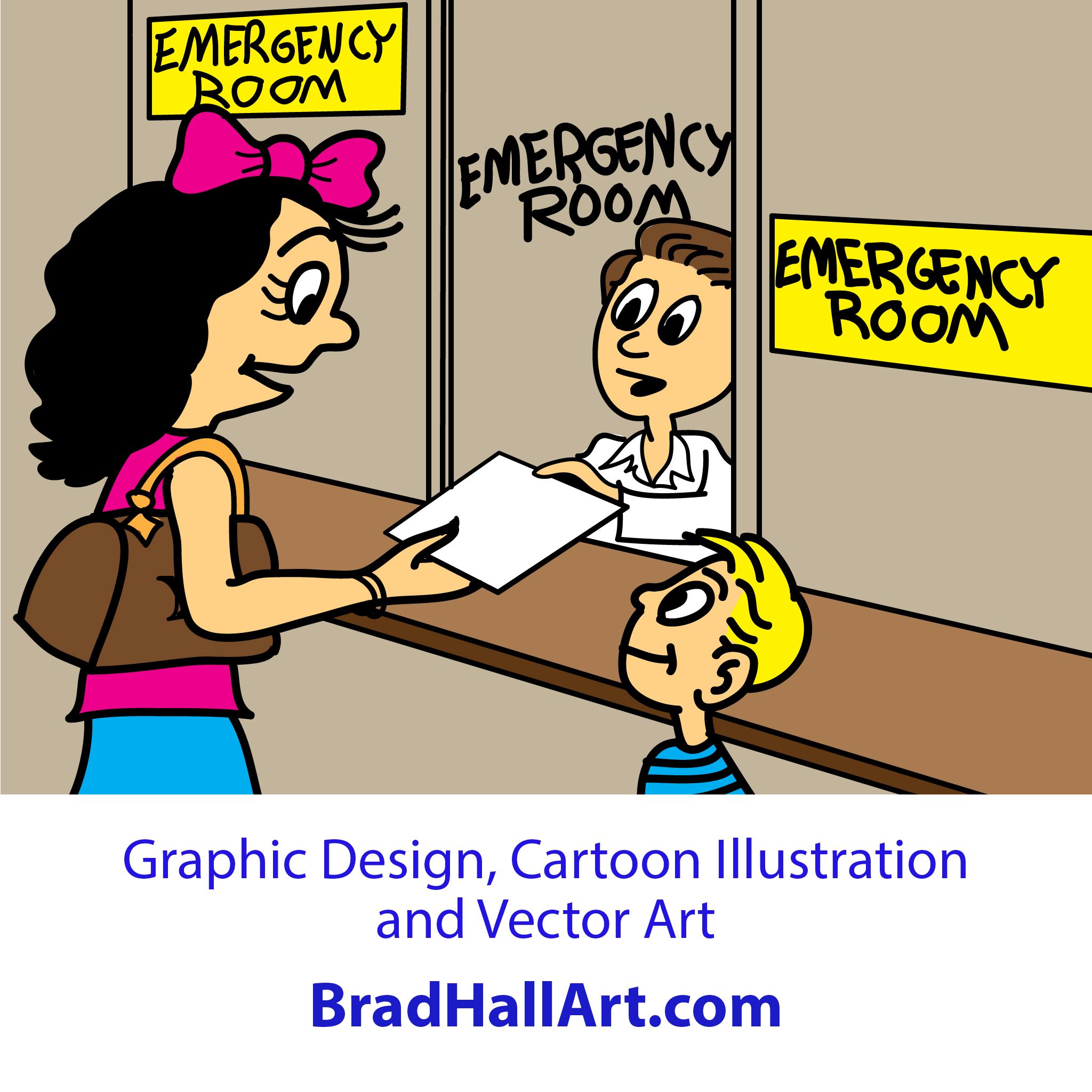 2048x2048 Cartoon Mom And Her Kid Filling Out Paperwork