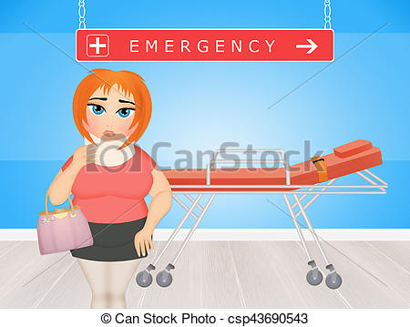 450x359 Illustration Of Girl In The Emergency Room Drawing