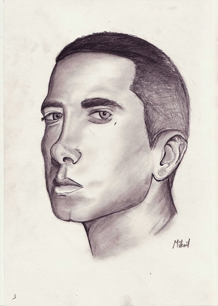 755x1059 Eminem Drawing By Mikailalihassan