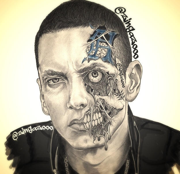 625x605 Eminem Drawing! Make Sure U Like This Amazing Drawing!