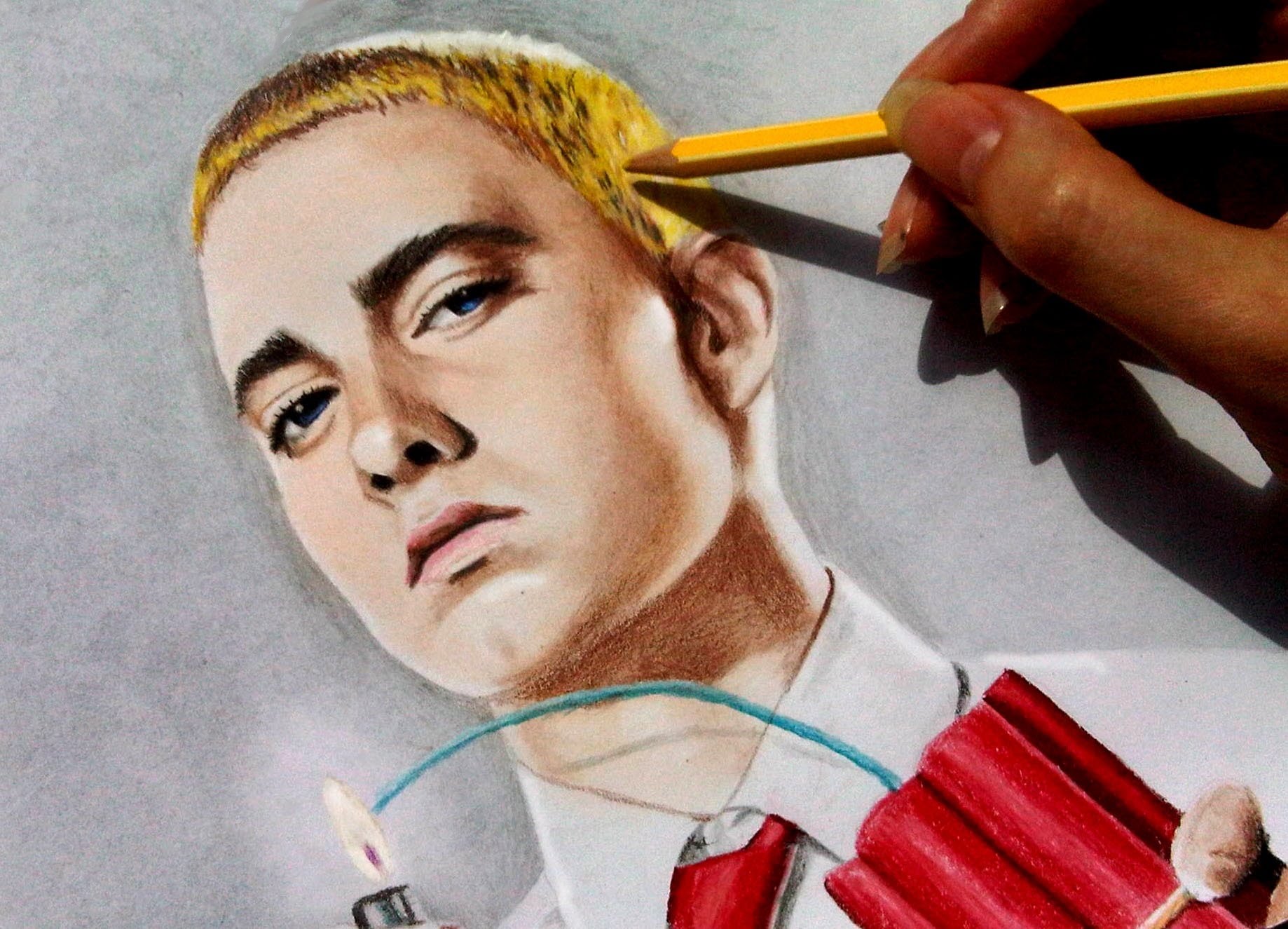 1838x1325 Speed Drawing Of Eminem