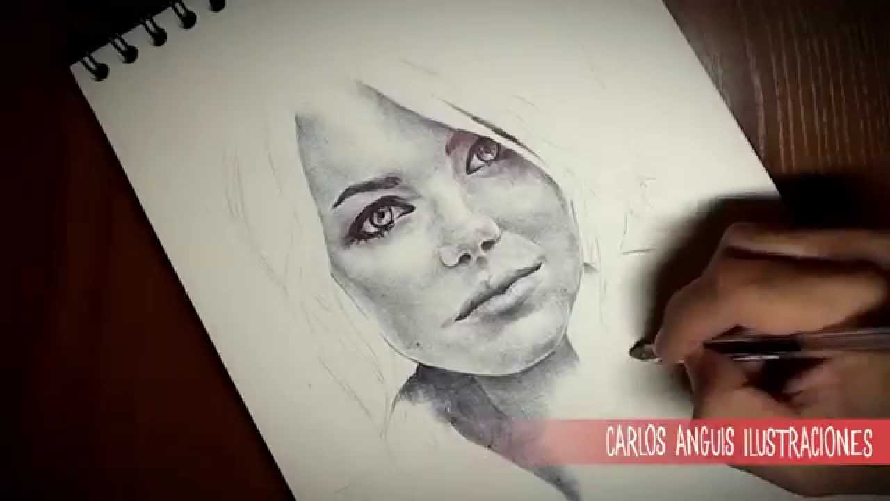 1280x720 Drawing Emma Stone (Dibujando A Emma Stone)