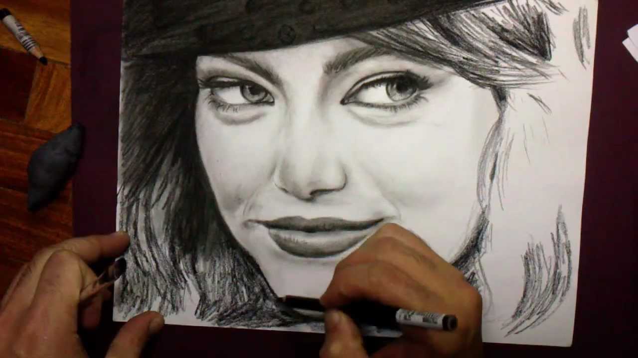 1280x720 Emma Stone Drawing