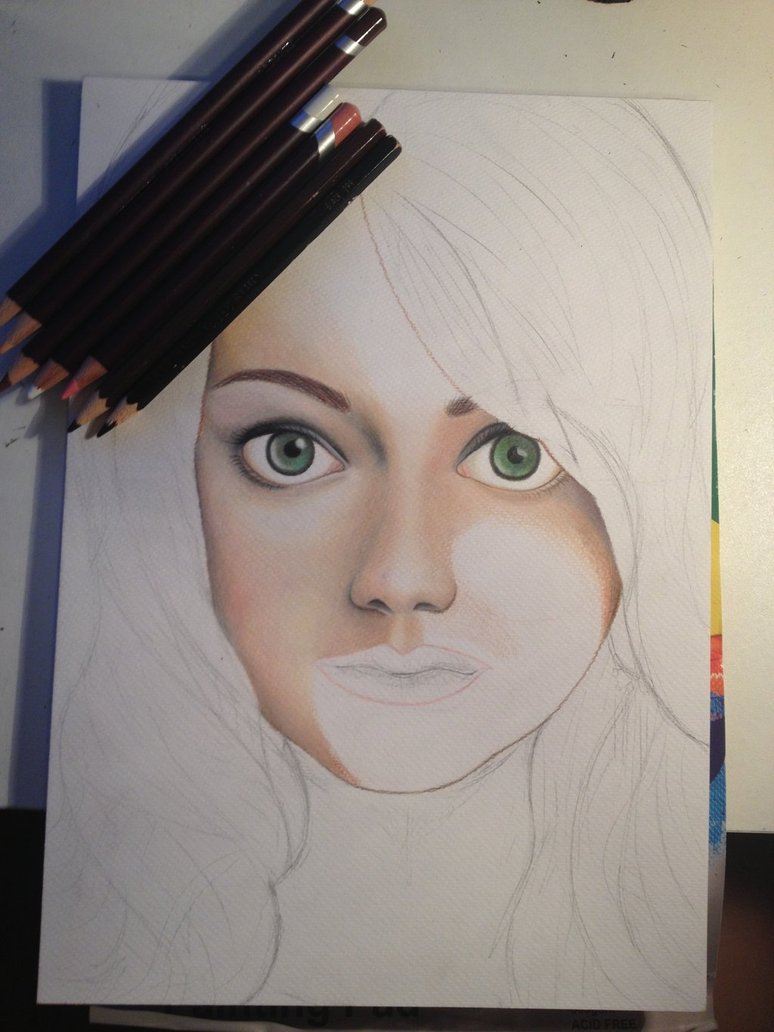 774x1032 Emma Stone Drawing By Fattydragon