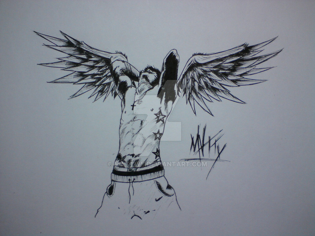 1024x768 Emo Angel, Anger Matty By Mattwe