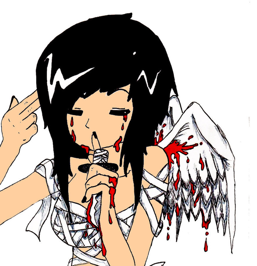 878x909 Emo Angel By Booiluvchu