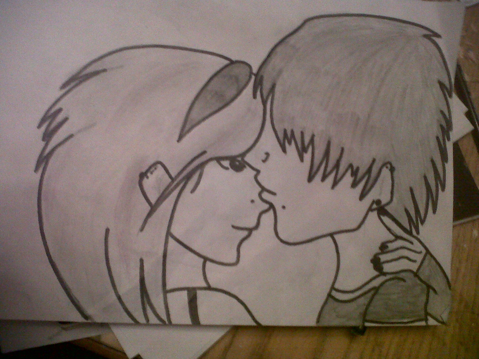 1600x1200 How To Draw A Emo Couple How To Draw A Emo Couple Emo Couple