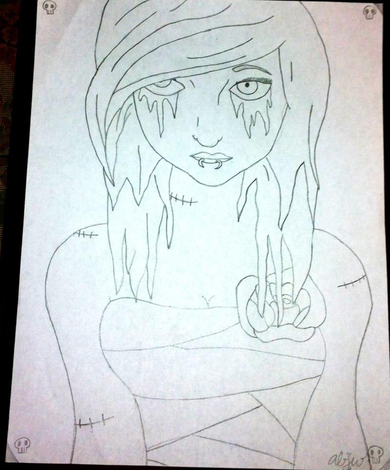 798x960 Emoscene Girl By Shylyn Drawing Queen