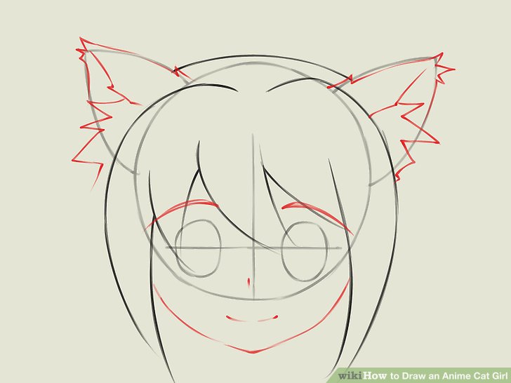 728x546 Emo Cat Girl Drawing