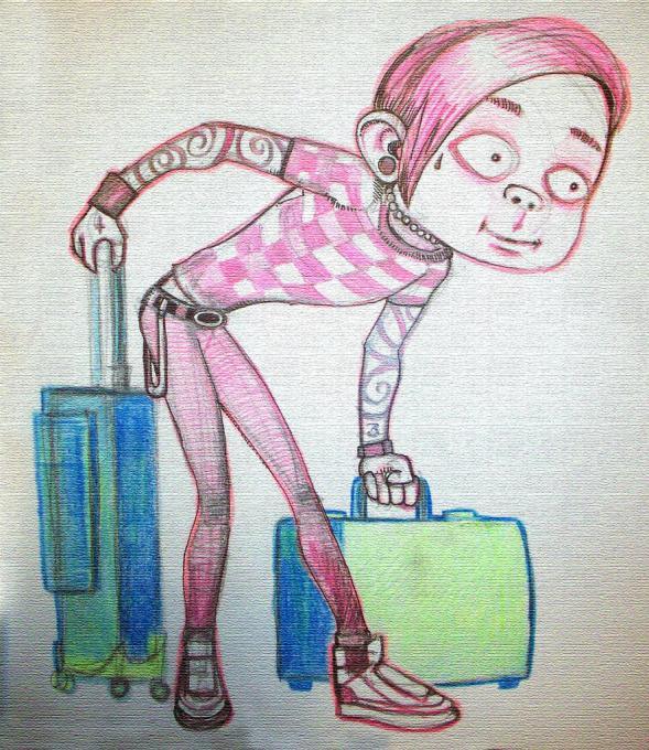 589x680 Emo Going On Vacation. Life People. Drawings. Pictures. Drawings