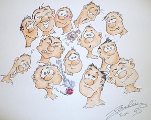 300x238 Mixed Emotions Drawing By Paul Chestnutt