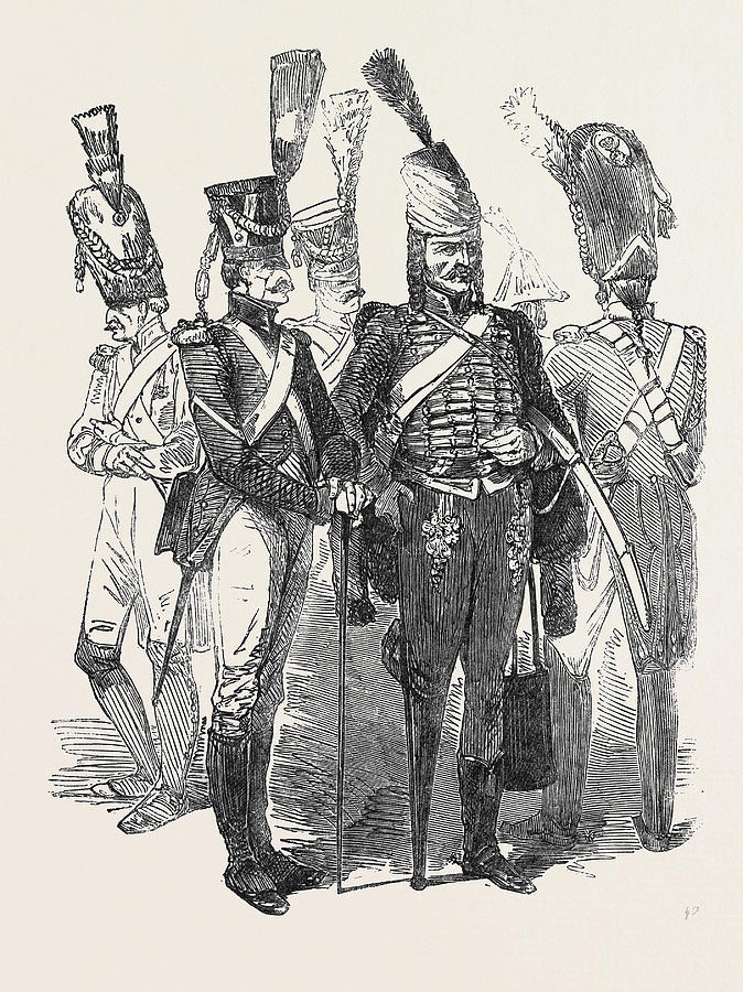 674x900 Old Soldiers Of The French Empire Drawing By English School