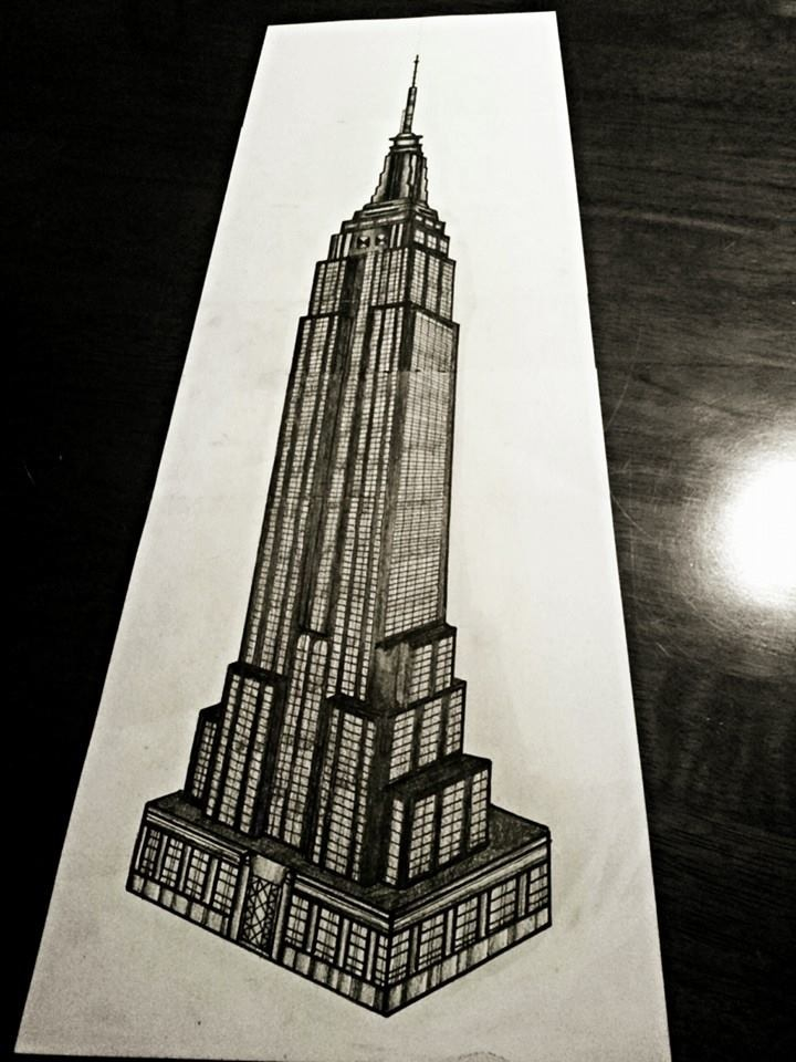 720x960 Sketch Of Empire State Building Architecture Sketches D
