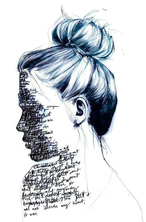 500x757 Broken, Depressed, Drawings, Empty, Feelings, Girl, Lonely, Words