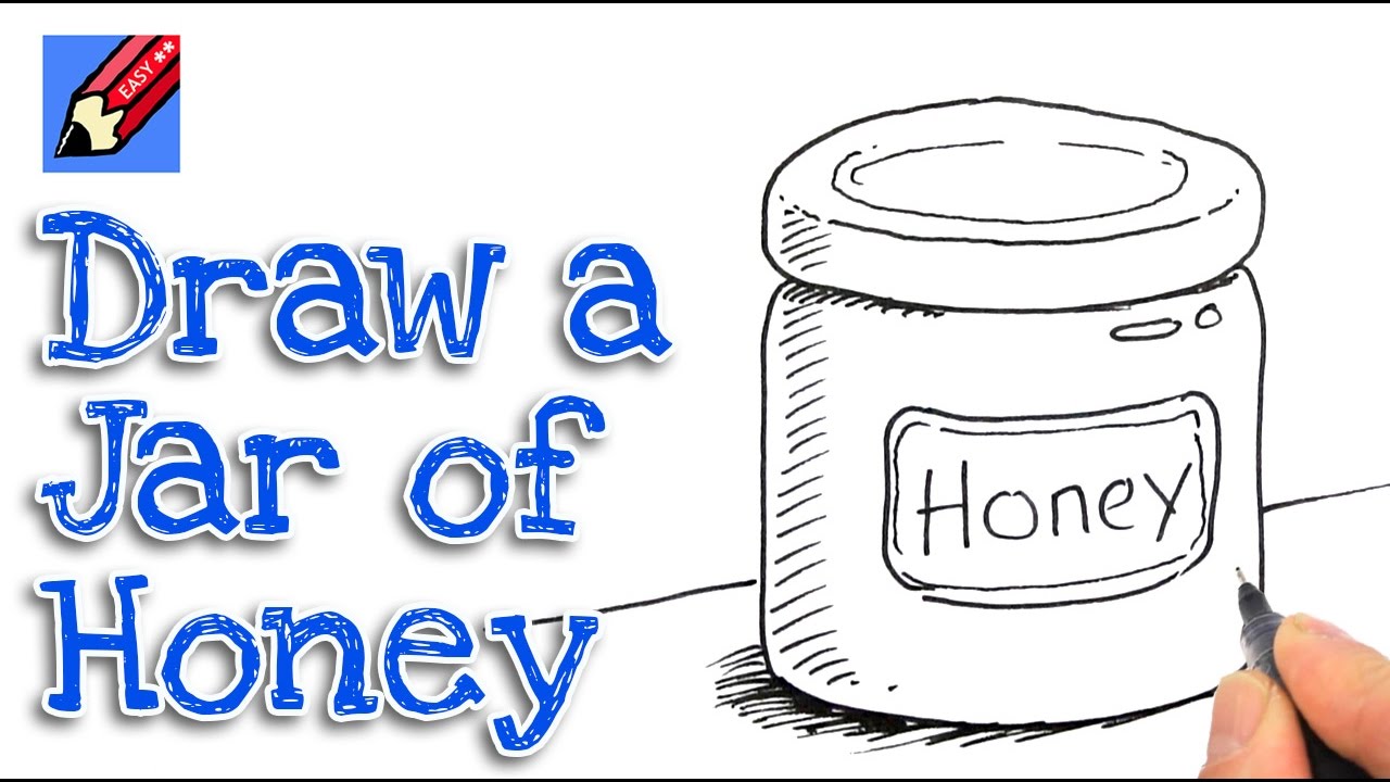 1280x720 How To Draw A Jar Of Honey Real Easy Step By Step