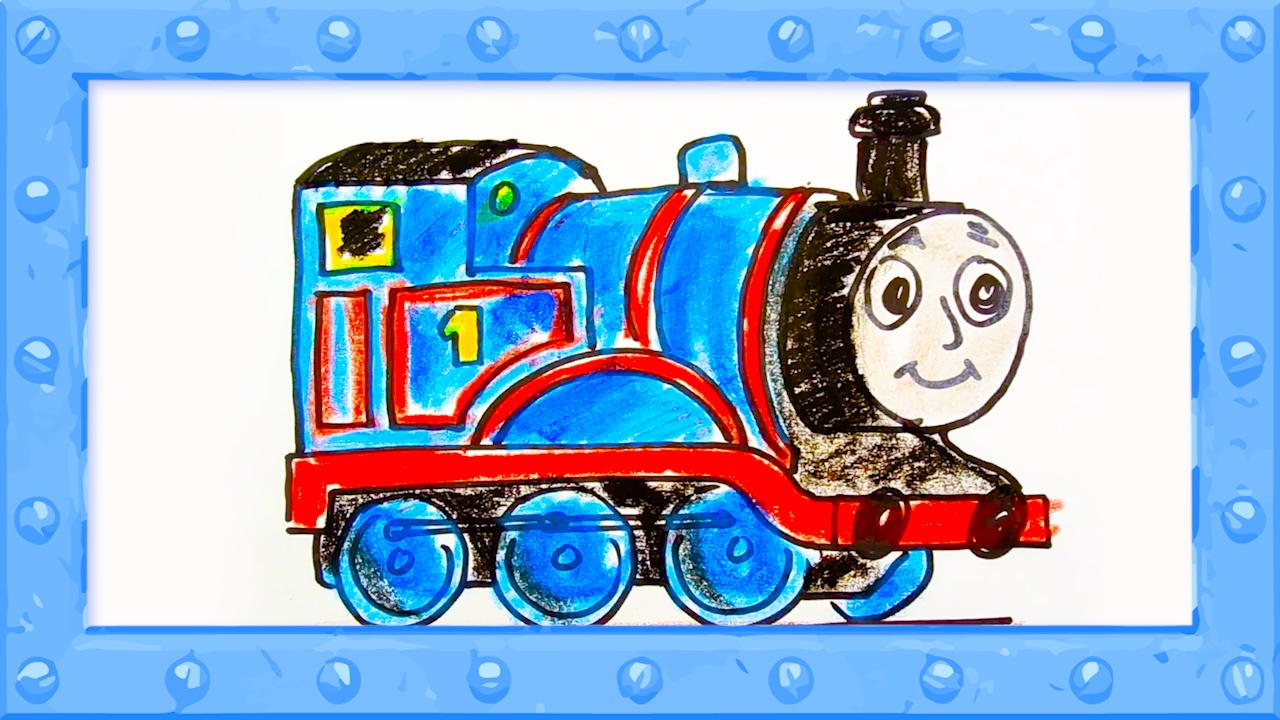 1280x720 How To Draw Thomas The Tank Engine Drawing And Colors Learning