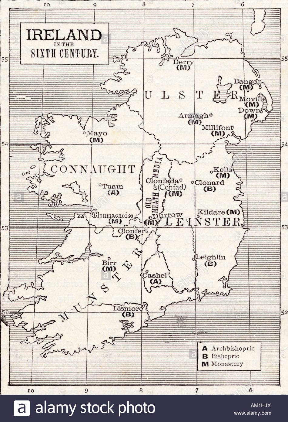 950x1390 Map Ireland In The Sixth Century From The Book The Church