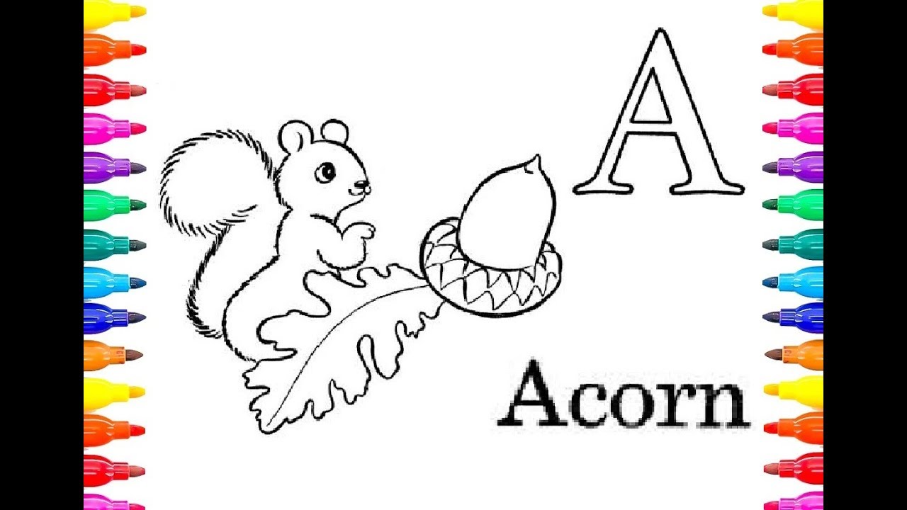 1280x720 How To Draw Acorn For Kids