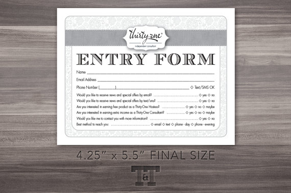 570x379 Thirty One Drawing Entry Form Printable By Twilightandtwine