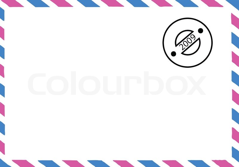 800x560 Vector Drawing Of The Old Postal Envelope Stock Vector Colourbox