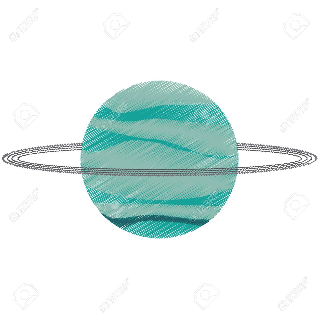 1300x1300 Drawing Uranus Planet Solar System Vector Illustration Eps 10