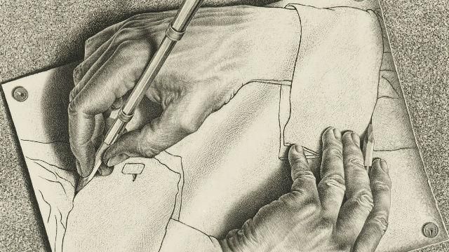 640x360 M.c. Escher, Drawing Hands, 1948 The M.c. Escher Company B.v.