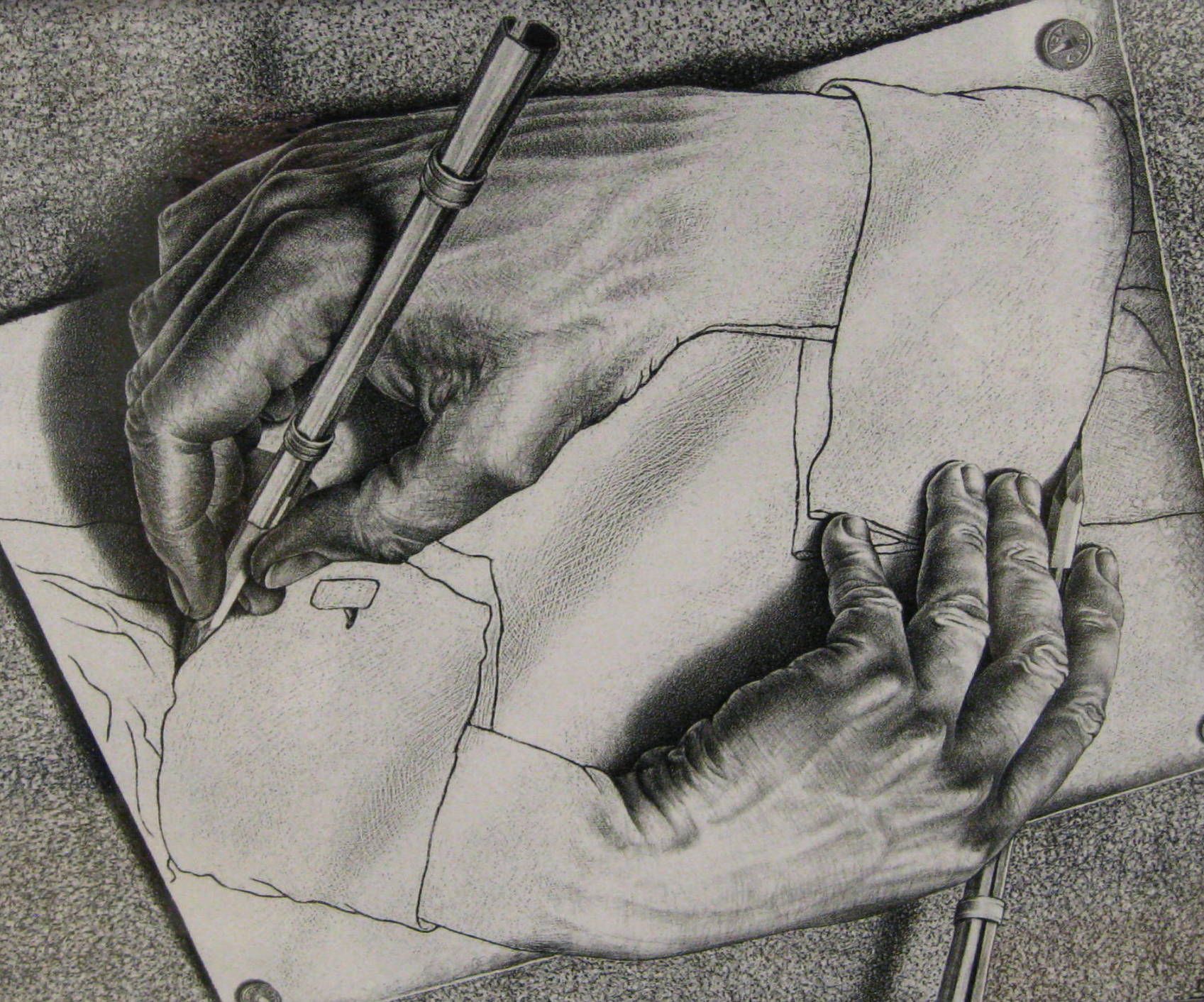 1697x1412 M.c. Escher Hands Drawing Hands (Optical Illusion Art). Shared By