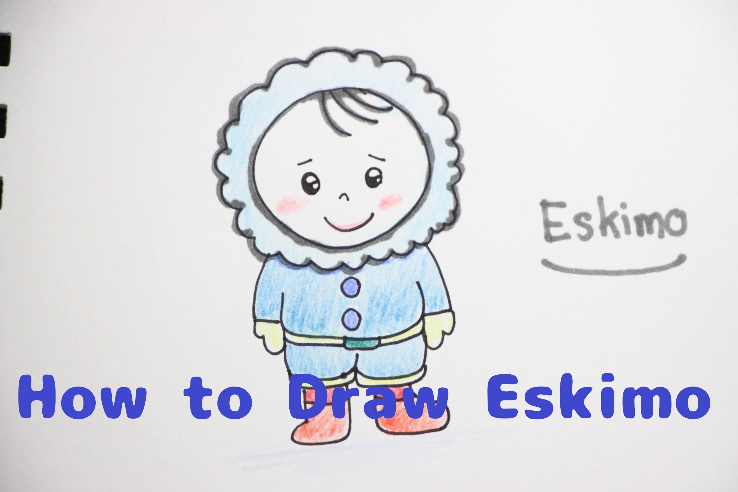 2352x1568 How To Draw A Eskimo For Kids Step By Step