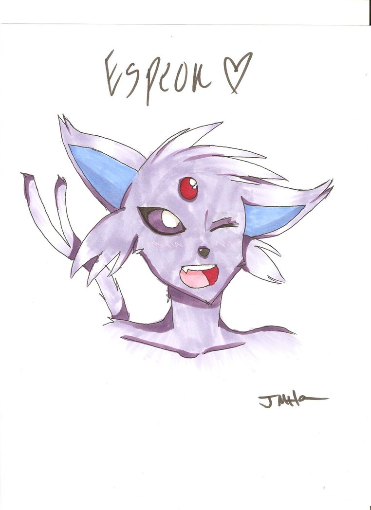 762x1048 Espeon Drawing By Sharkdong