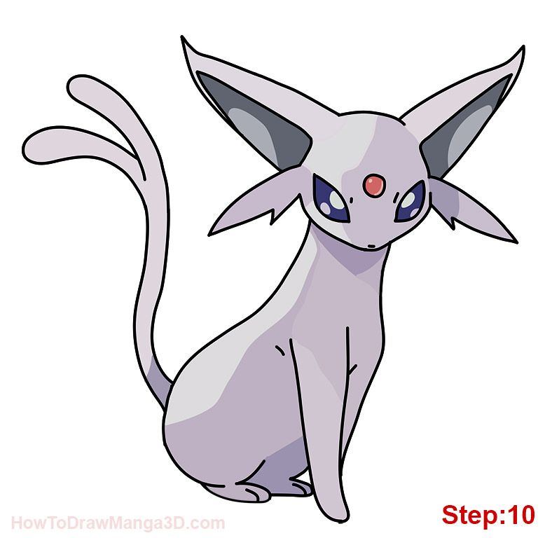 778x768 How To Draw Espeon Pokemon Step 10 Coloringdrawing