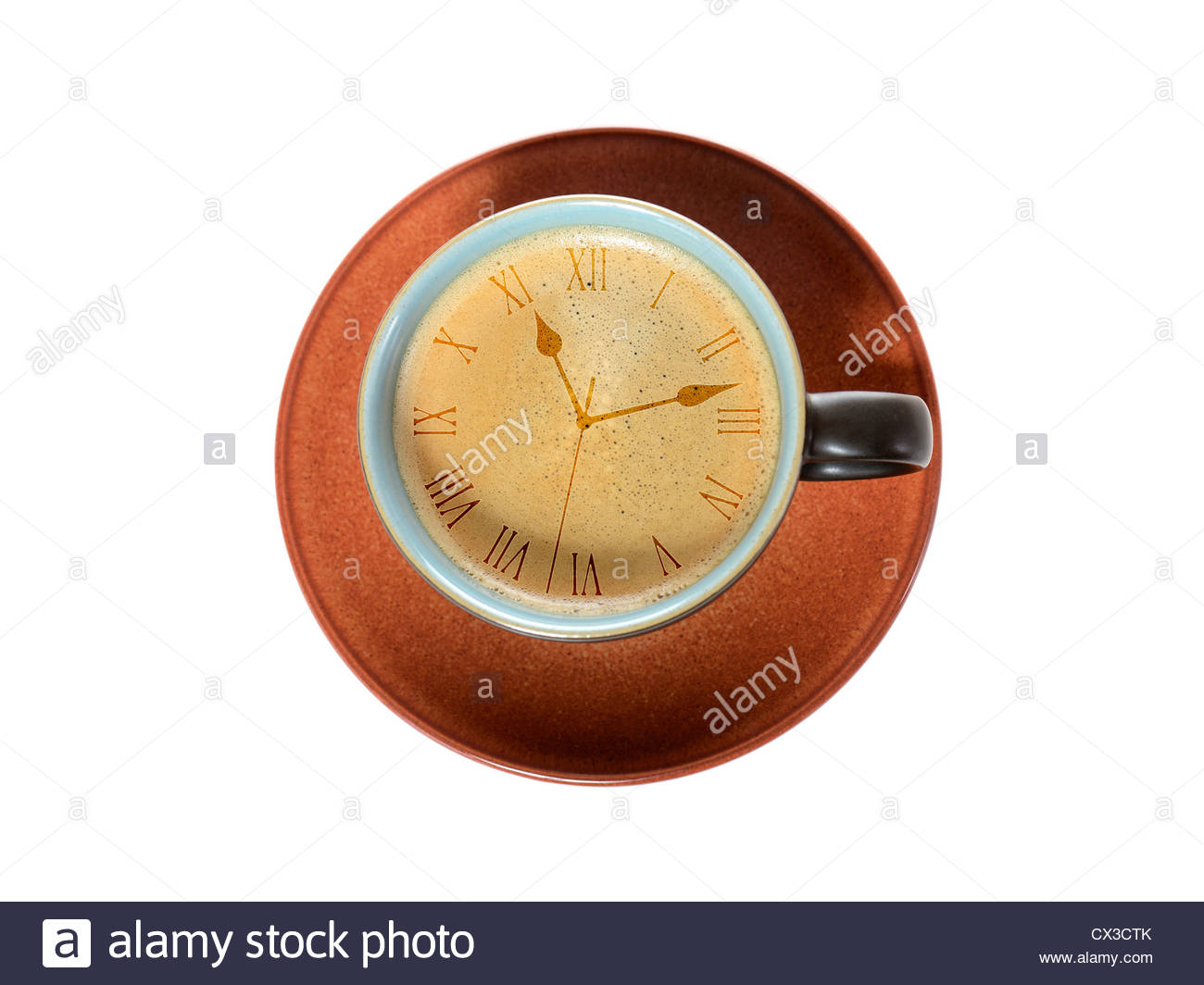 1300x1064 Coffee Time , Watch Drawing On Espresso Art Coffee Cup Stock Photo