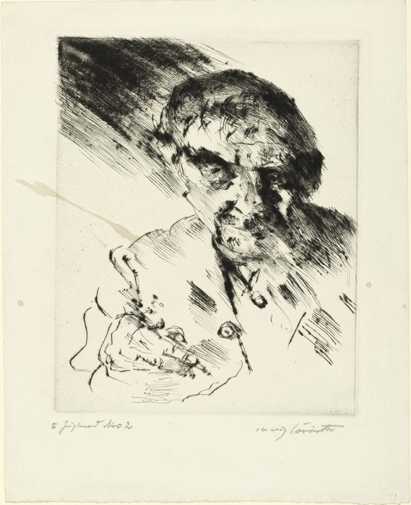 833x1024 Lovis Corinth Self Portrait, Drawing (Selbstbildnis, Zeichnend