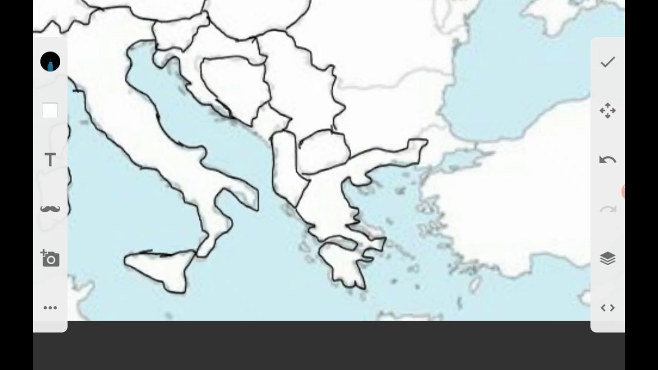 1280x720 Drawing Map Of Europe