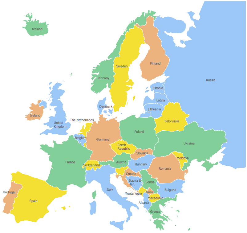 802x758 How To Draw Europe With Countries And Features