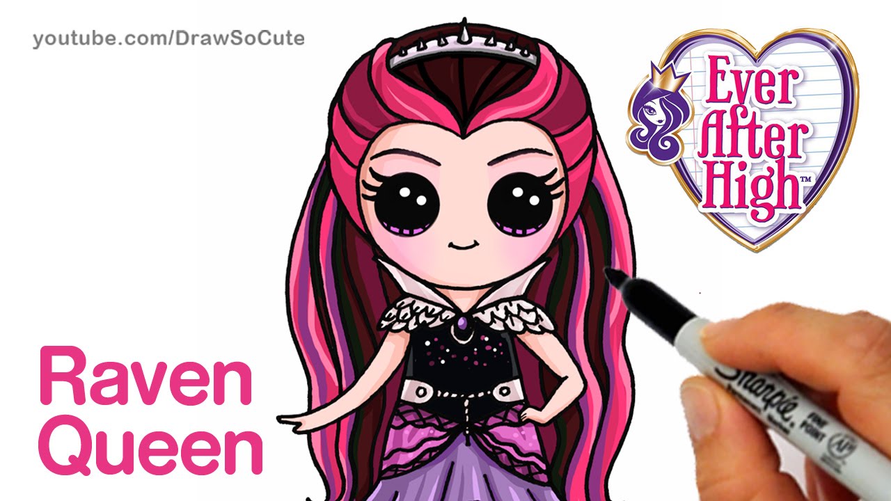 1280x720 How To Draw Raven Queen Step By Step Chibi