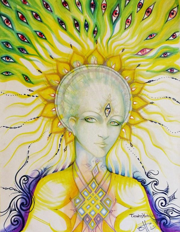 600x771 Queen Of All Everything Drawing By Teruko Kushi