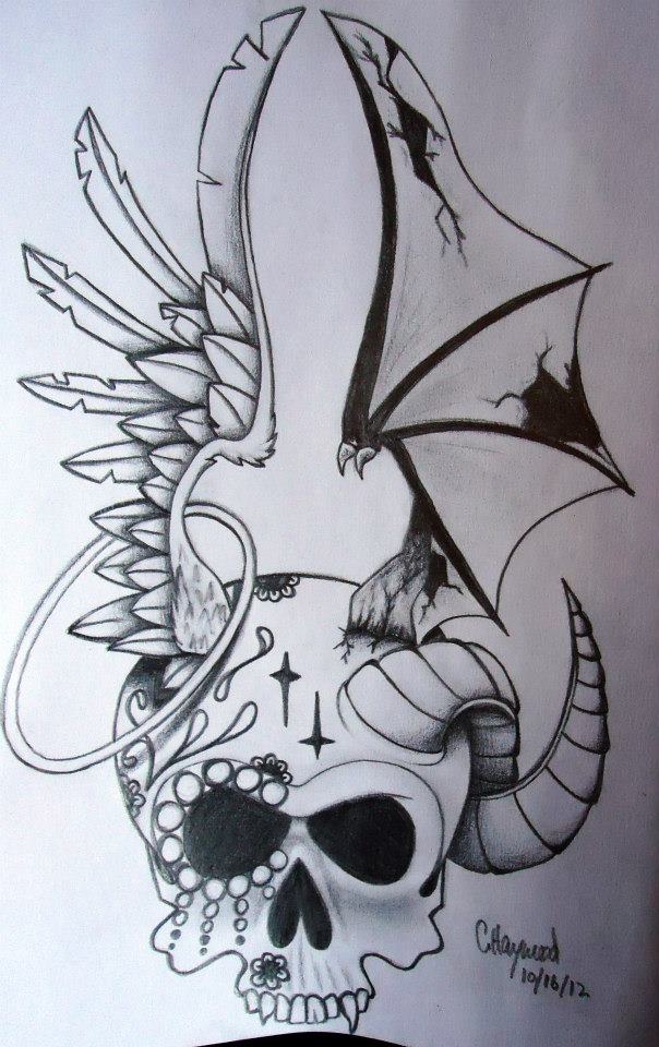 604x960 Goodevil Skull By Noctiluca Angel