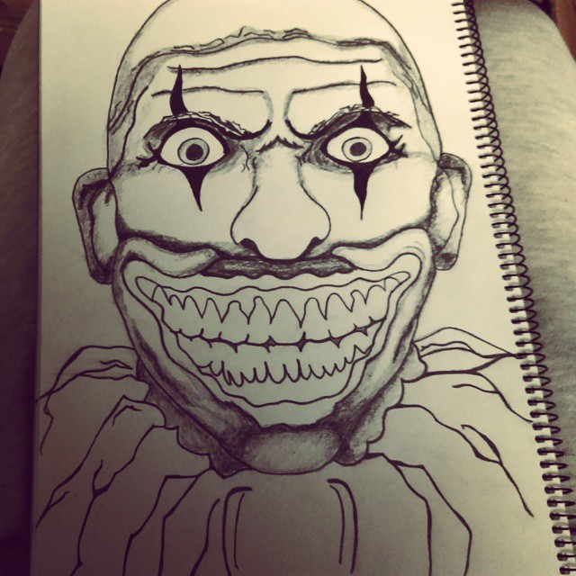 640x640 Evil Clown Drawing On Instagram Draw 2 Evil Clowns
