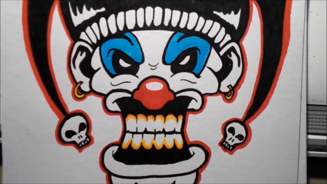 1280x720 How To Draw An Evil Clown Iii