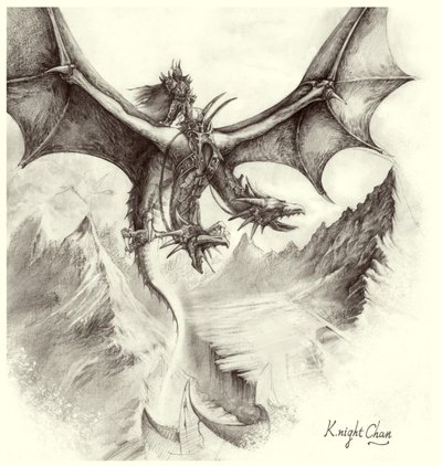 400x422 Evil Dragon By Knightchan