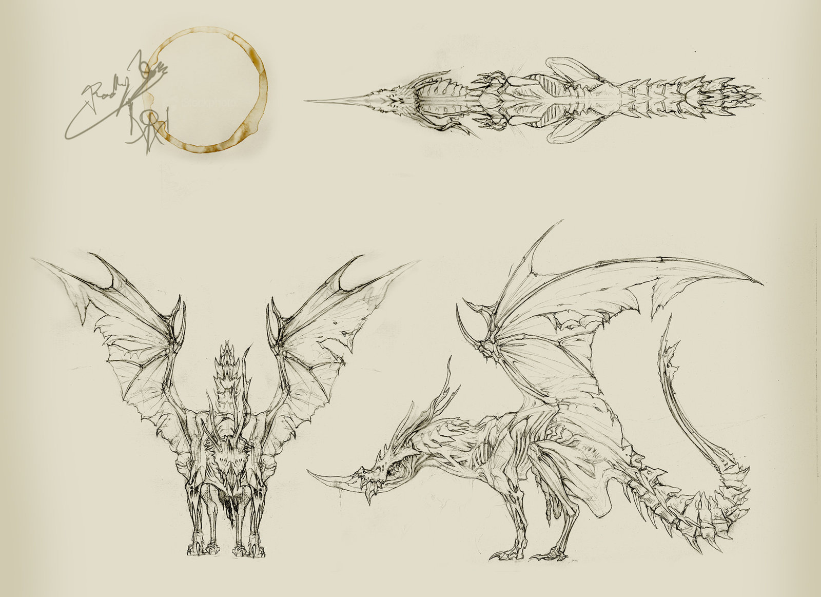 1600x1163 Second Evil Dragon By Rodrigo Vega