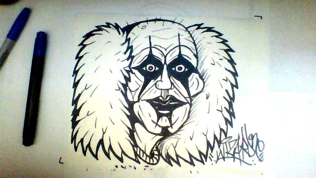 1024x576 Evil Clown Drawing By Wizard1labels