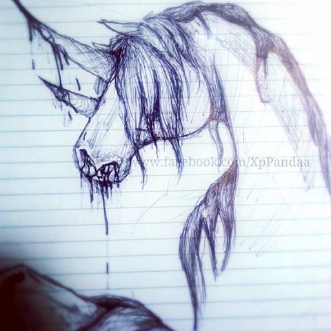 480x480 Evil Horse Drawing