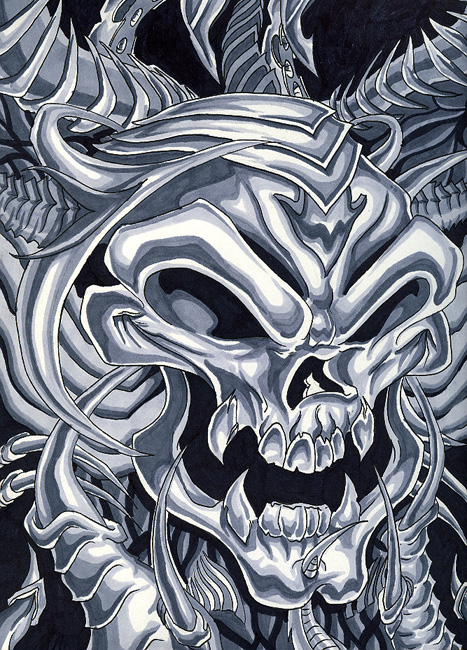 467x650 Evil Dark Skull Bio By John2dope