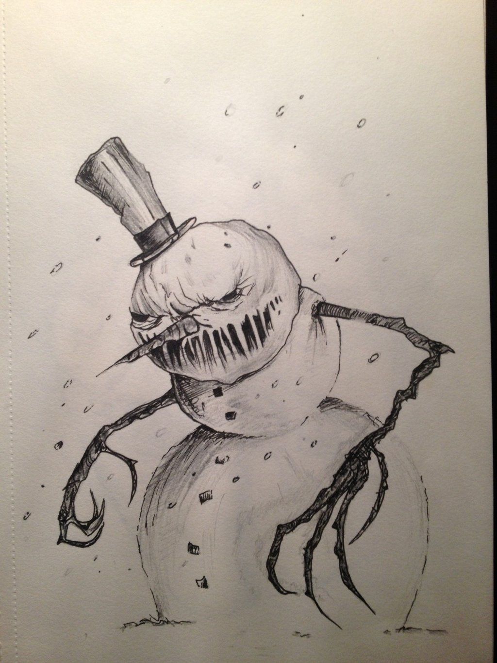 1024x1365 Evil Snowman By On @